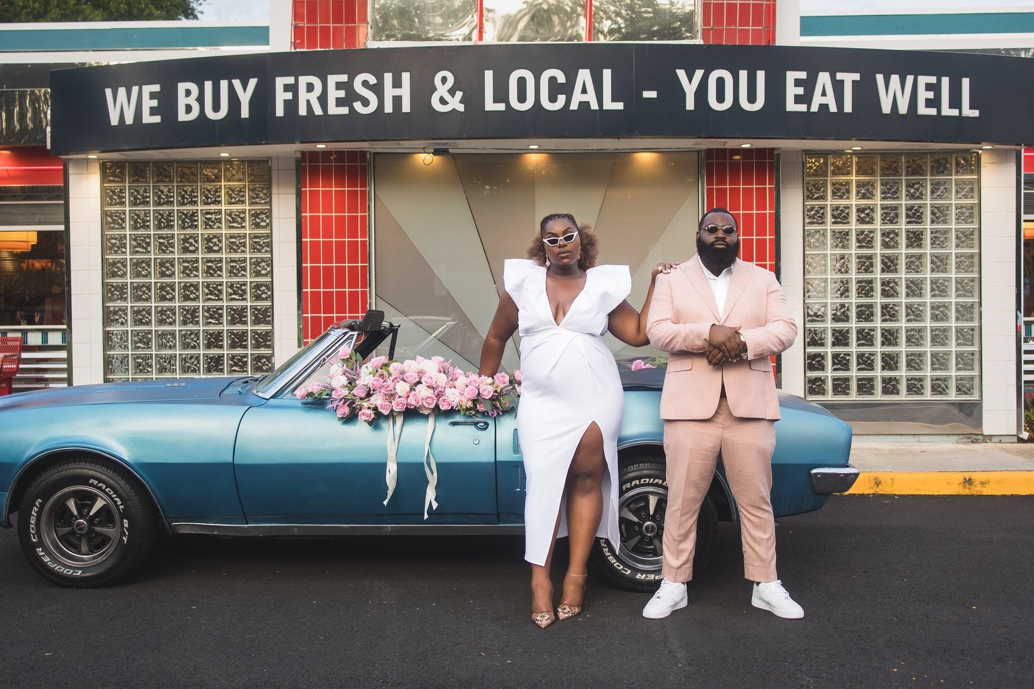 A Vintage-Inspired Engagement Session at Silver Diner: Tevin & Jasmine's Love Story Copy