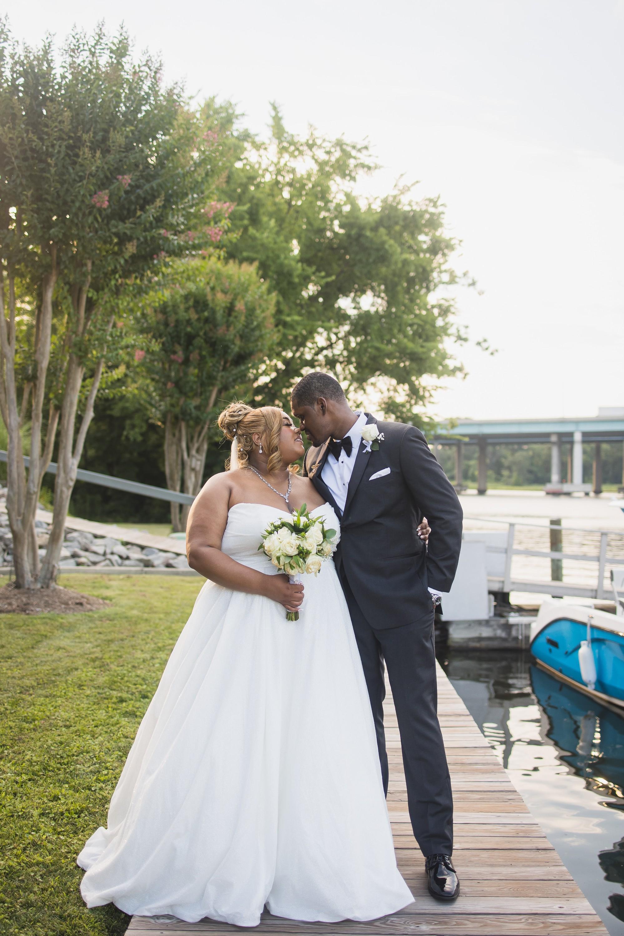 Summer Bliss: LaMonne and Leeana's Romantic Harbour View Wedding in Woodbridge, VA